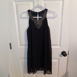 As U Wish Jeweled Black Dress